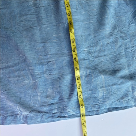 Vintage ISLAND SHORES Blue Floral Hawaiian 100% Silk Men’s Shirt Size L - Picture 10 of 17